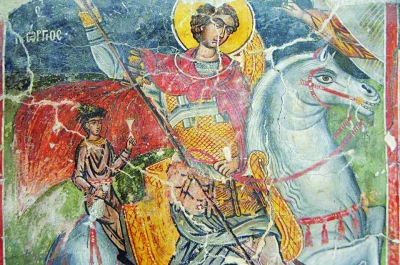 Η επανεμφάνιση του νεανίσκου από τον άγιο Γεώργιο στο δέλτα του Αχερώνα