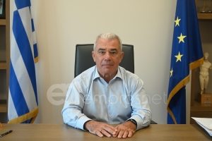 O πρόεδρος του Επιμελητηρίου, Βαγγέλης Μυρσινιάς 