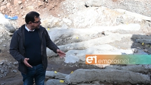 O Διευθυντής του Μουσείου Φυσικής Ιστορίας Απολιθωμένου Δάσους Λέσβου και πρόεδρος του Παγκόσμιου Δικτύου Γεωπάρκων Νίκος Ζούρος 
