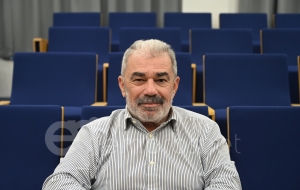 O πρόεδρος του Επιμελητηρίου, Βαγγέλης Μυρσινιάς 