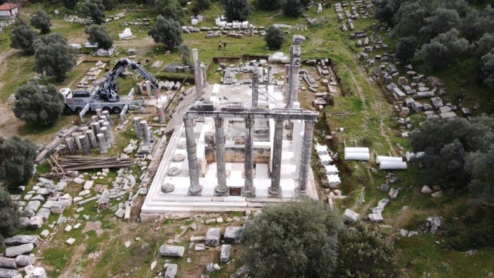 Αναστηλώνεται ο ναός του Δία στην αρχαία πόλη του Ευρώμου