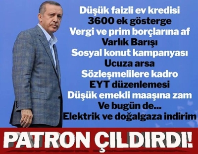 Χαμηλότοκα δάνεια.Ευεργετικός υπολογισμός μισθών και συντάξεων δημοσίου. Φορολογική αμνηστία. Περιουσιακή ειρήνη.Κοινωνικές κατοικίες. Φθηνό οικόπεδα. Μονιμοποίηση συμβασιούχων. Σύνταξη δίχως το εμπόδιο της ηλικίας. Αύξηση στις κατώτερες συντάξεις.   ΚΑΙ ΣΗΜΕΡΑ: Έκπτωση στο ηλεκτρικό και στο φυσικό αέριο. ΤΟ ΑΦΕΝΤΙΚΟ ΤΡΕΛΛΑΘΗΚΕ 