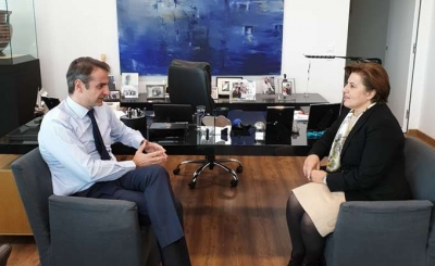 Ατζέντα προσφυγικού στη συνάντηση Κ. Μητσοτάκη – Χρ. Καλογήρου