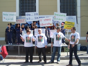 Αποχαιρετισμός φίλων και αθλητών του Ν.Ο.Μ. στον Οδυσσέα Χαραλάμπους