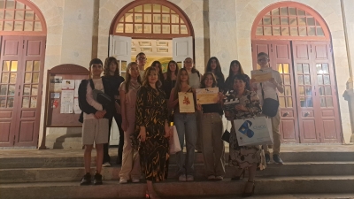 H αποστολή του 1ου Πρότυπου Γυμνάσιο Μυτιλήνης «Βύρων Σιβολαπένκο» στη  CINEμάθεια
