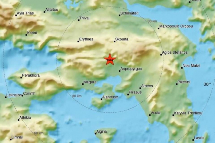 Ισχυρός σεισμός 5,1 Ρίχτερ στην Αττική