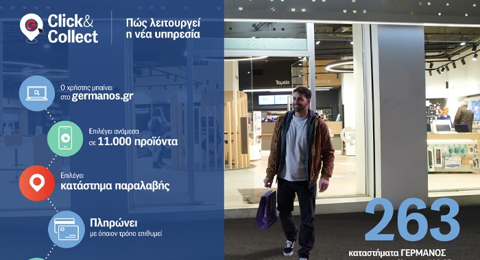 ΓΕΡΜΑΝΟΣ “G Click &amp; Collect”: Παραγγέλνεις online και παραλαμβάνεις άμεσα από κατάστημα