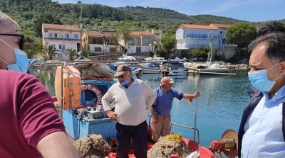 Στην κυβέρνηση τα προβλήματα των ερασιτεχνών αλιέων Σκάλας Πολιχνίτου που δημιουργήθηκαν από την κακοκαιρία