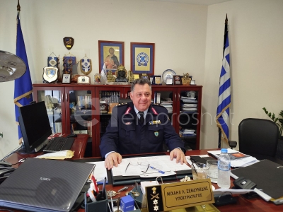 O Γενικός Αστυνομικός Διευθυντής Βορείου Αιγαίου , Υποστράτηγος Μιχαήλ Σεβδυνίδης 