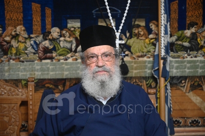 O πρωτοπρεσβύτερος της Ιεράς Μονής Ταξιαρχών Μανταμάδου, π. Στρατής Δήσσος