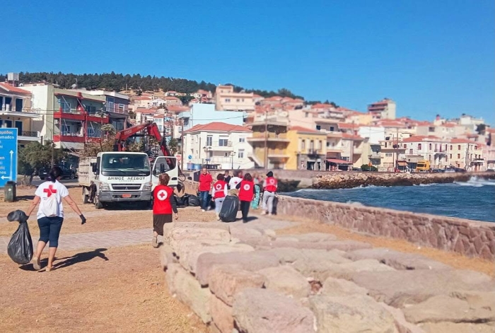 Στιγμιότυπο από την εθελοντική δράση 