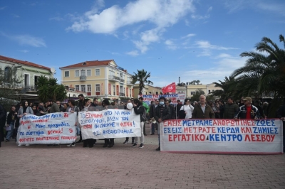 Συλλαλητήριο 16ης Μάρτη στη Μυτιλήνη για την Τραγωδία των Τεμπών [Vid &amp; Pics]