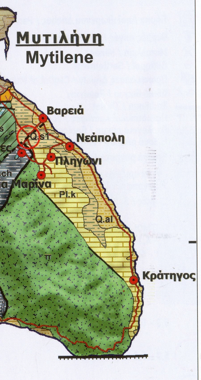 Ο γεωλογικός χάρτης της περιοχής