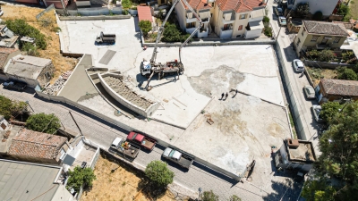 Από τις εργασίες στον Παράδεισο Παμφίλων 
