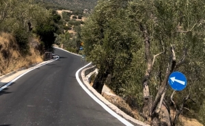 Από τμήμα του δρόμου Ταξιάρχης - Λαγκάδα