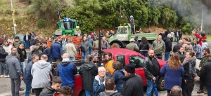 Στιγμιότυπο από τις πρόσφατες αγροτικές κινητοποιήσεις στην Λάρσο